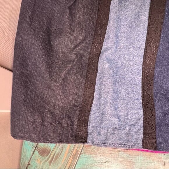 Vintage French Dressing Upcycled Bell Bottom Jeans Wide Leg Baggy 70s Style - Picture 12 of 16